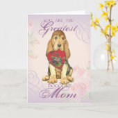 Carte Bloodhound Heart Maman (Fleur jaune)