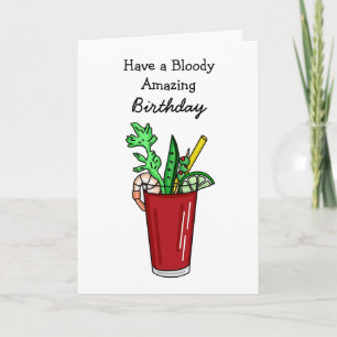 Carte Bloody Extraordinaire Anniversaire Funny Pun