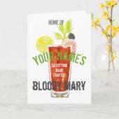 Carte Bloody Mary personnalisée (Fleur jaune)