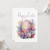 Carte Bloom & Chirp – Easter Elegance (Devant/Arrière en situation)