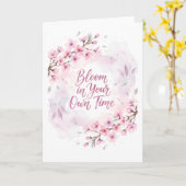Carte  Bloom in Your Own Time – Sakura Watercolor  (Fleur jaune)