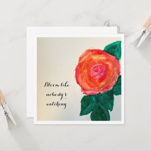 Carte Bloom Like Nobody’s Watching (Devant/Arrière en situation)