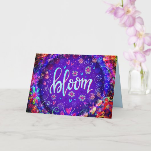 Carte Bloom Pretty Purple ONE WORD Floral Card (Orchidée)