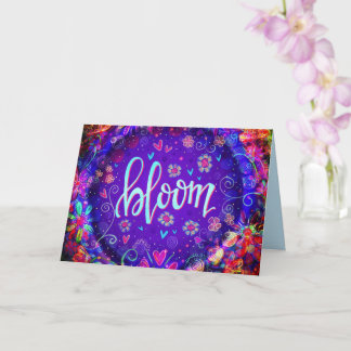 Carte Bloom Pretty Purple ONE WORD Floral Card