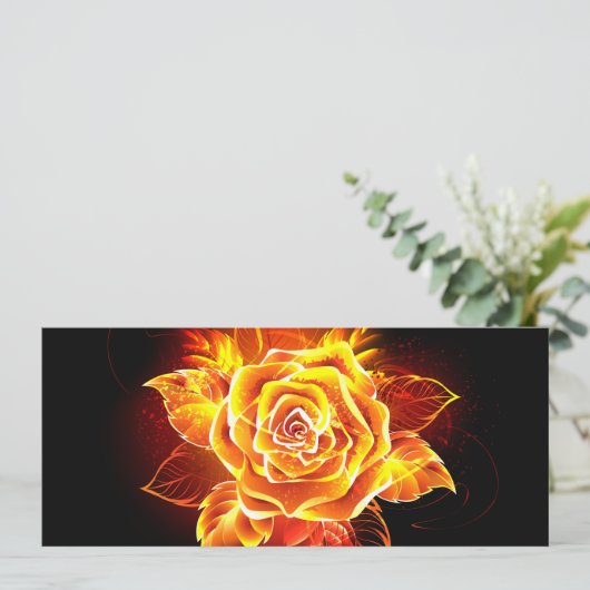 Carte Blooming Fire Rose (Debout devant)
