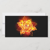 Carte Blooming Fire Rose (Devant)
