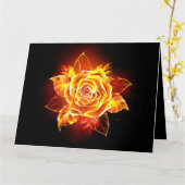 Carte Blooming Fire Rose (Fleur jaune)
