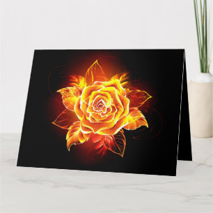 Carte Blooming Fire Rose