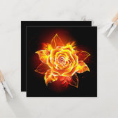 Carte Blooming Fire Rose (Devant/Arrière en situation)