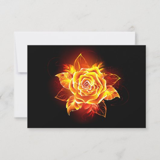 Carte Blooming Fire Rose (Devant)