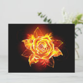 Carte Blooming Fire Rose (Debout devant)