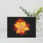 Carte Blooming Fire Rose (Debout devant)