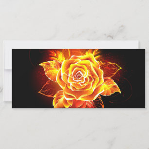 Carte Blooming Fire Rose