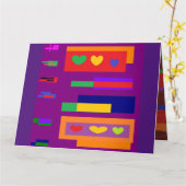 Carte Bloquer les couleurs de l'art devant dans les coeu (Fleur jaune)