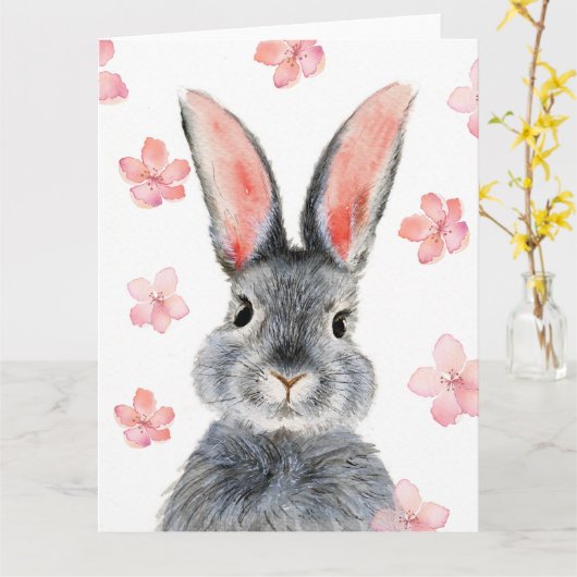 Carte Blossom Bunny (Fleur jaune)