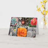 Carte "Blossom" cactus d'été & photo rose vierge à l'int (Fleur jaune)