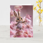 Carte Blossom Cloud Baby Bunny Encouragement Card (Fleur jaune)