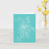 Carte Blossom Pop Aqua-Carte pour notes (Fleur jaune)