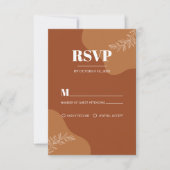 Carte Blossoms of Love : Simple Feuilles Abstraits RSVP (Devant)