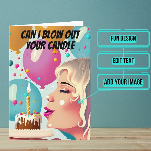 Carte Blow Out Your Candle Boyfriend Anniversaire