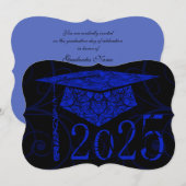 Carte Blue and Black Floral Casquette 2025 (Devant / Derrière)