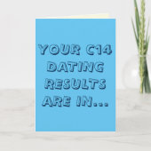 Carte Blue and Cream Funny c14 Dating Pun Happy Birthday (Devant)