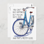 Carte Blue Bike Happy (Devant / Derrière)