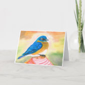 Carte Blue Bird Note<Blank Inside> (Devant)