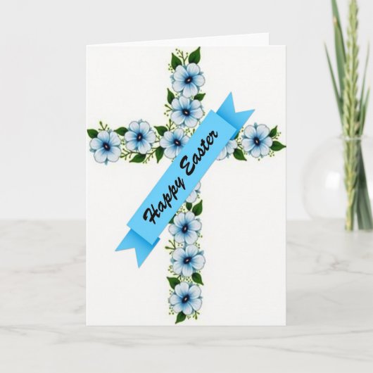 Carte Blue Blossom Cross Season Card (Devant)