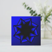 Carte Blue Blue Gradient Star Bow (Debout devant)