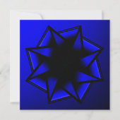 Carte Blue Blue Gradient Star Bow (Devant)