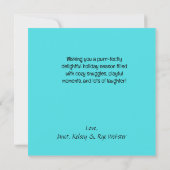 Carte Blue Christmas Kitty (Dos)