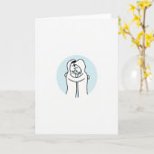 Carte Blue Circle Embrace Card (Fleur jaune)