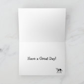 Carte Blue Cute Cows Drôle Cartoon Anniversaire (Intérieur)