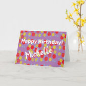 Carte Blue Dotty (Fleur jaune)