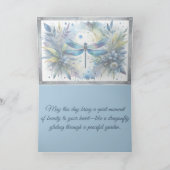 Carte Blue Dragonfly Botanical Watercolor (Intérieur)