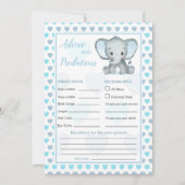 Carte Blue Elephant Hearts Baby Prediction & Conseils (Devant)