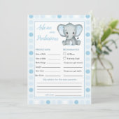 Carte Blue Elephant Polka Dot Baby Prédiction & Conseils (Debout devant)