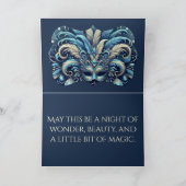 Carte Blue Feather Masquerade Mask Illustration (Intérieur)