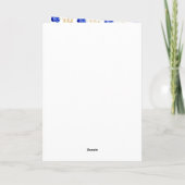 Carte Blue Floral Blonde Coiffeuse fille heureux anniver (Dos)