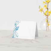 Carte Blue Floral Design Add Your Text Note Card (Fleur jaune)
