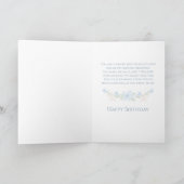 Carte Blue Floral Wreath Niece Anniversaire (Intérieur)