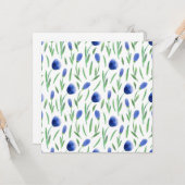 Carte - Blue Flowers (Devant/Arrière en situation)