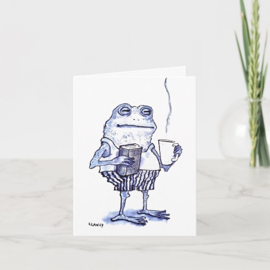 Carte Blue Frog Get Well Card (Devant)