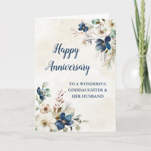 Carte Blue Godgirl & Son Mari Mariage Anniversaire (Devant)