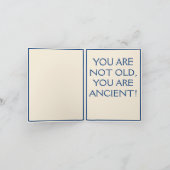 Carte Blue & Gold C14 Dating Pun Ancienne plaisanterie (Intérieur)