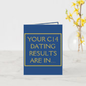 Carte Blue & Gold C14 Dating Pun Ancienne plaisanterie (Fleur jaune)