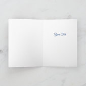 Carte Blue Gold Decorative Holiday Card (Intérieur)