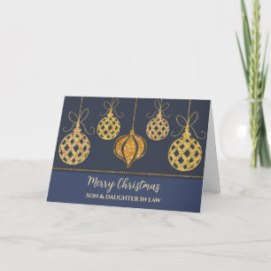 Carte Blue Gold Son & fille en droit Joyeux Noël