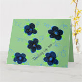 Carte Blue Green Pensée Of You (Fleur jaune)